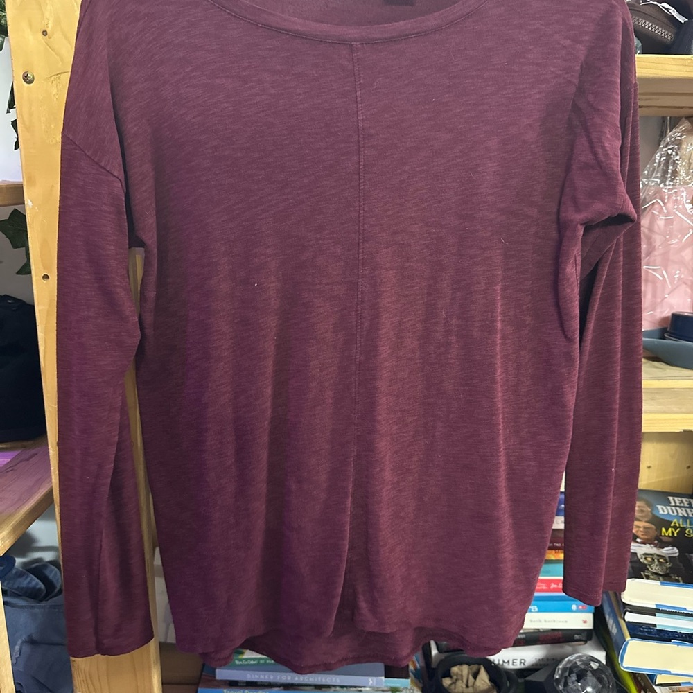 Saint Tropez West Maroon Long Sleeve Top